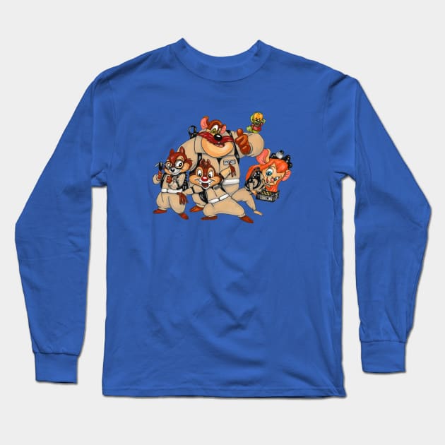 Ch-Ch-Ch-Chip and... Venkman? Rescue Busters! Long Sleeve T-Shirt by GeekFusion